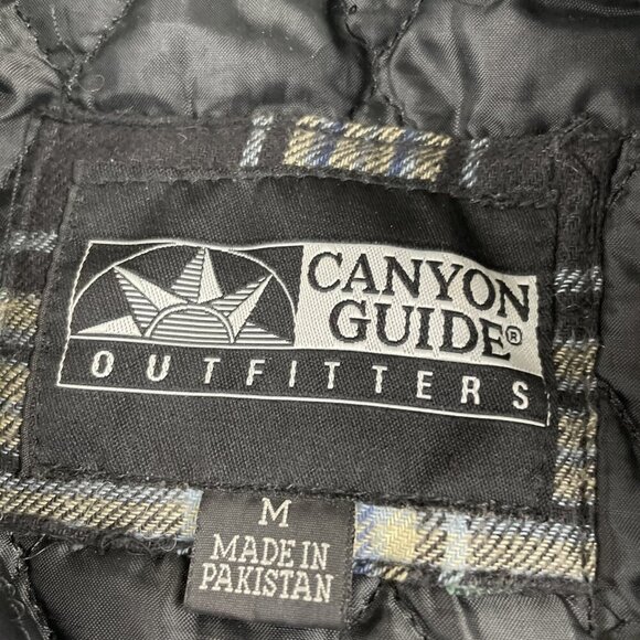 Canyon Guide Outfitters Flannel Shirt Jacket Men’s M Quilt Lined Chore Snap Up - Picture 5 of 11